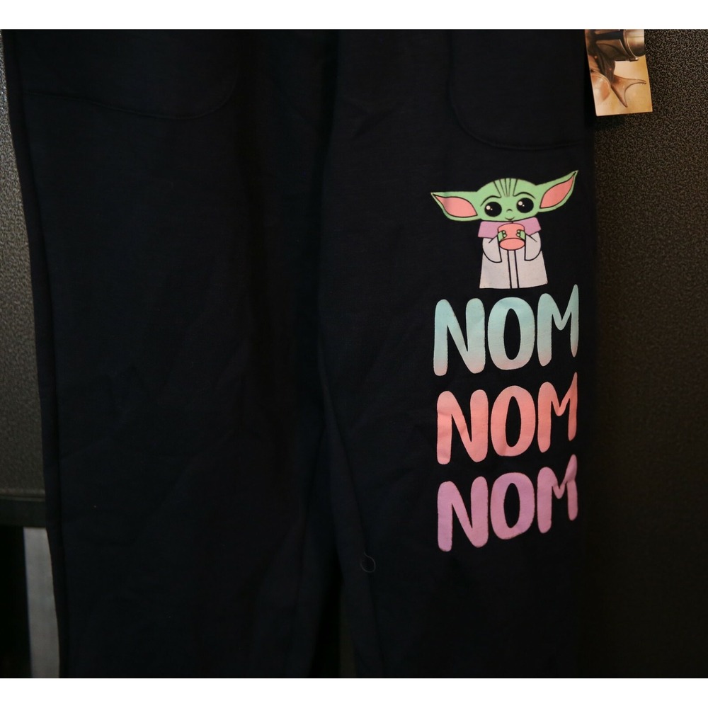 Disney Starwars The Mandalorian The Child, Womens Sleepwear Jogger, XS, Navy Blu - Picture 2 of 5